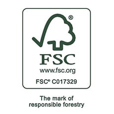 The official FSC logo, the mark of responsible forestry.